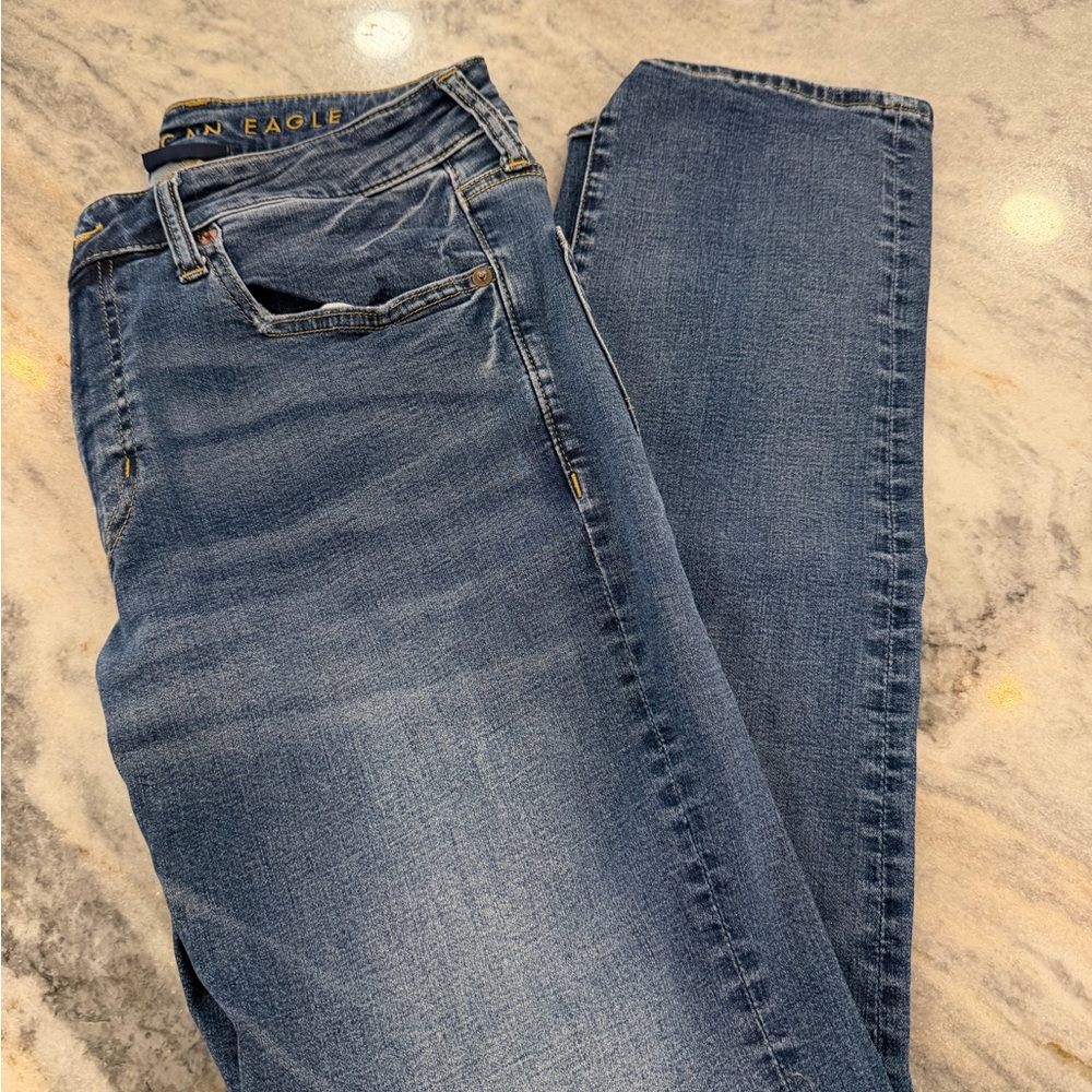 American Eagle Outfitters Blue Slim Straight Jeans